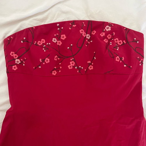 Express embroidered dress like new, plum -  25,00 - Vendora.cy