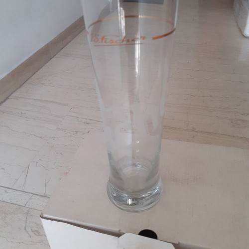 Fischer beer glasses new, set of 6, 500 ml