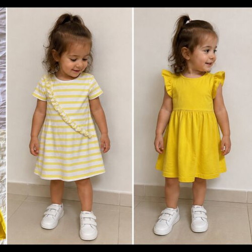 Pack of 2 yellow dresses for 2-year-olds, Prenatal and Marks and Spencer