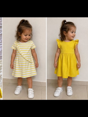 Pack of 2 yellow dresses for 2-year-olds, Prenatal and Marks and Spencer
