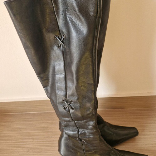 J.Bournazos leather boots like new, black, size 37