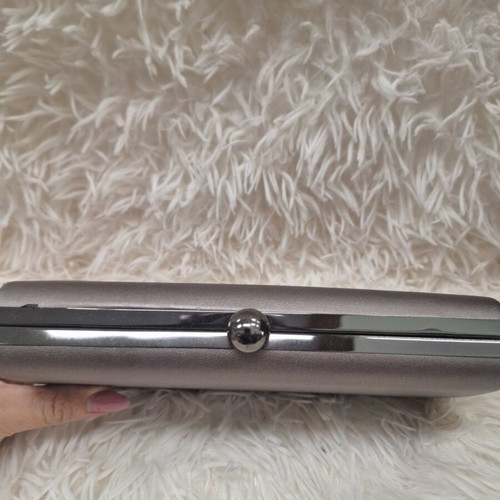 Evening bag new, beige handheld clutch
