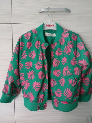 H&M Fall Jacket like new, pink and green, 2 to 4 years