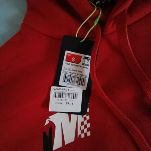 Venum Motorsport Racer Red men's hoodie new
