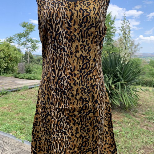 Animal Print Dress made of 100% Viscose, new, size M