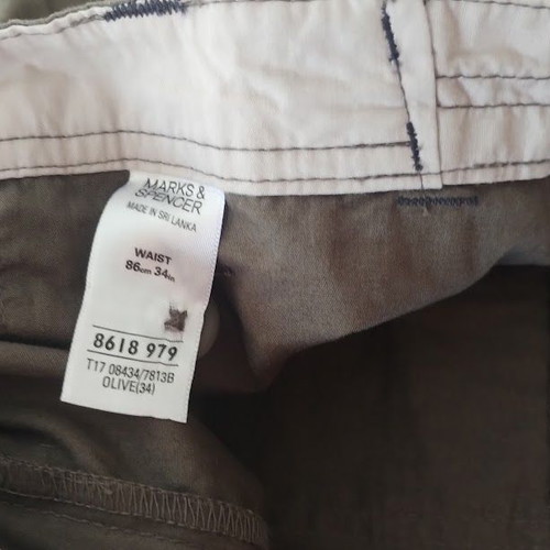 Marks & Spencer Blue Harbour men's cargo shorts, size 34, khaki
