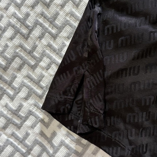 Miu Miu black summer set, new, size M satin fabric
