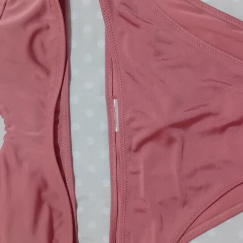 H&M women's swimsuit size 40 like new, pink gold fabric