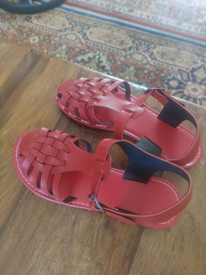 Red sandals size 39