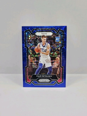 Panini Prizm Filip Petrusev Blue fastbreak rookie card like new /150