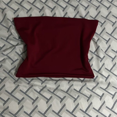 Shein burgundy strapless top, XS