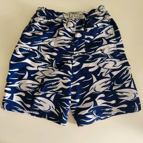 Polo Ralph Lauren boys' swim shorts like new, size 122 cm, white and blue