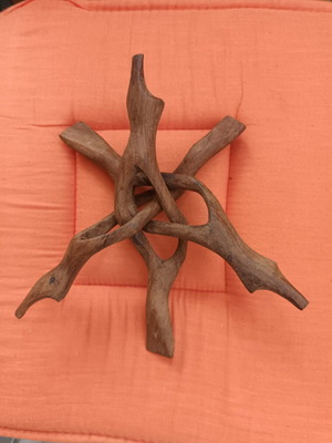 Wooden handmade folding tripod stand used