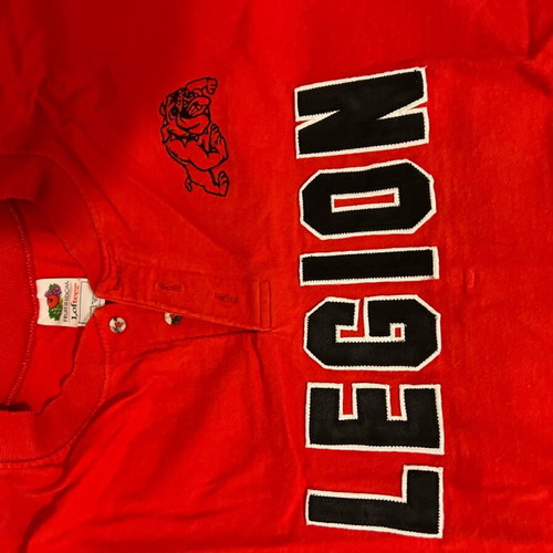 Legion 23 T-shirt used, pique short sleeve, size XL, red