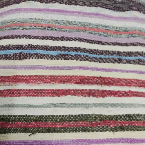 Handwoven summer rag rug used, 0.70 x 2.20 m