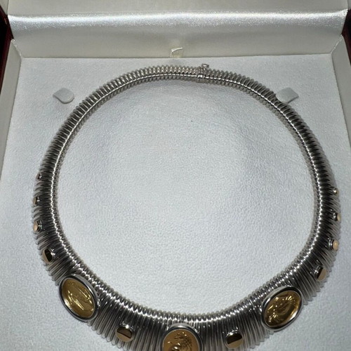 Ilias Lalaounis silver necklace with gold elements like new