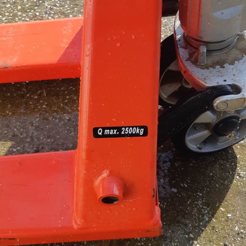 Manual pedestrian pallet truck used, 2.5-ton capacity