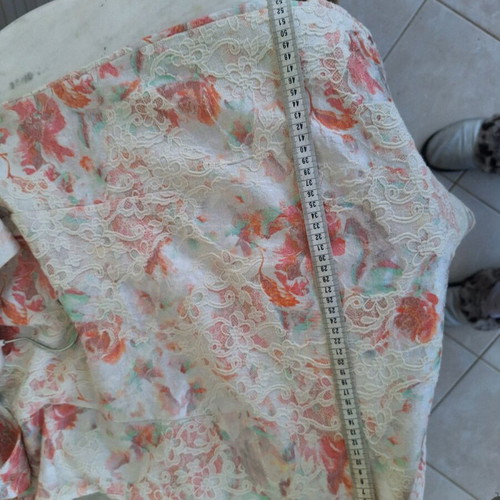 Avocado white floral brocade dress used, size XL