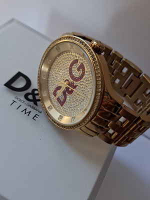 Dolce & Gabbana Time Quartz watch used, pink and gold