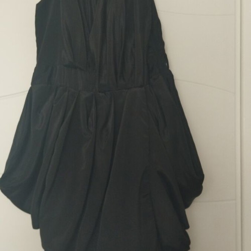 Balloon dress mbyM black like new, satin, size M