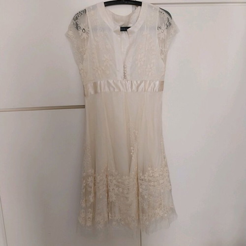 Φόρεμα Zara vintage εκρού μέγεθος L σαν καινούργιο με χειροποίητο κέντημα