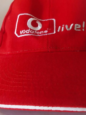 Jockey καπέλο Vodafone Σ4 σαν καινούργιο, κόκκινο βαμβακερό