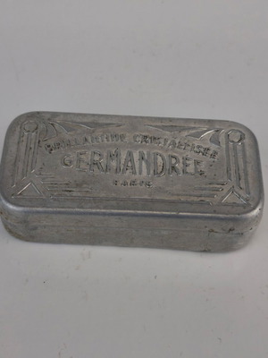 Retro Aluminum Germandree Paris Art Deco Box used, collectible