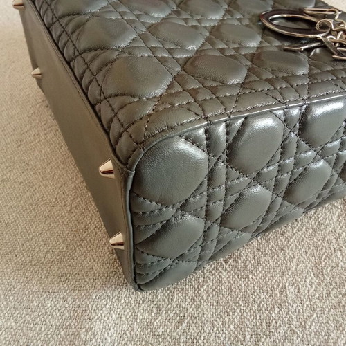 Dior Lady Dior medium handbag, grey