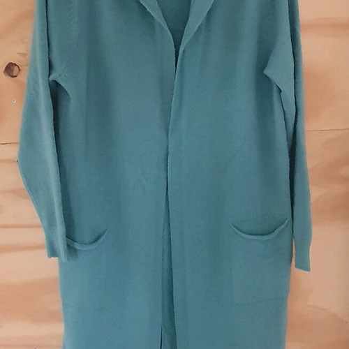 Cardigan new, size L, Seaglass color with back details