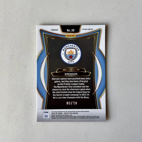 Ederson Gold Wave numbered /10 Panini Select FIFA card