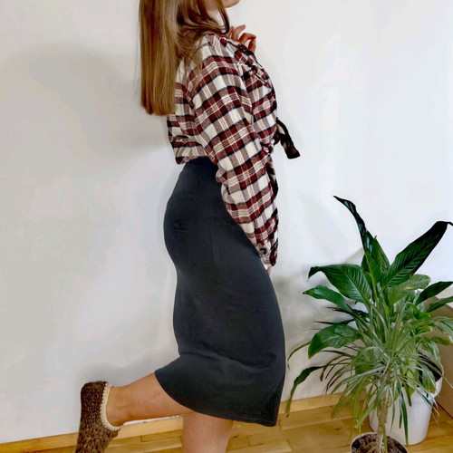 Levi's women's long sleeve shirt, white and red plaid
