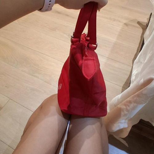 Clarins shoulder bag red like new