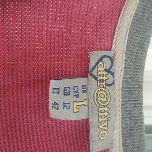 Attrattivo dress used, size large, pink and gray, autumn style