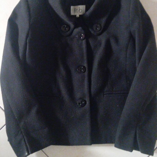 Suede jacket used, short thick black size L