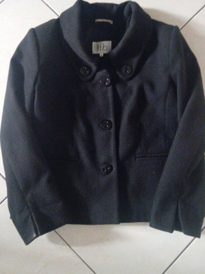 Suede jacket used, short thick black size L