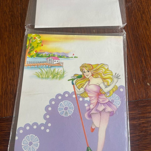 Letter writing set like new with two envelopes and 8 sheets