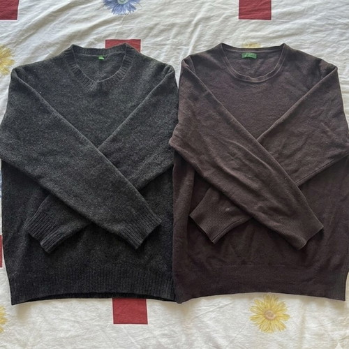 United Colors of Benetton sweater set like new, size M, grey and brown