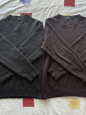 United Colors of Benetton sweater set like new, size M, grey and brown