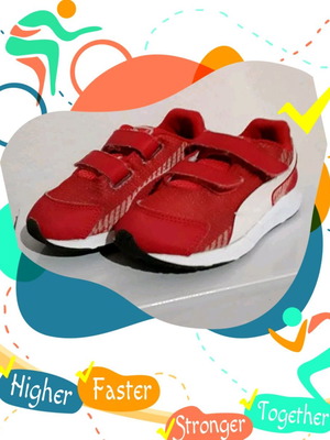 Puma sports shoes for girls pink, like new, size 26