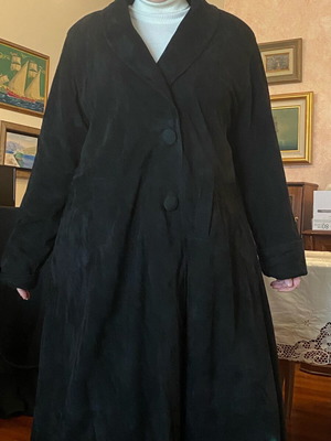 Castor coat like new, black, size up to XXL