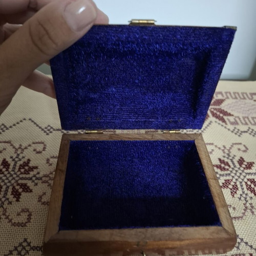 Handmade wooden jewelry box in excellent condition