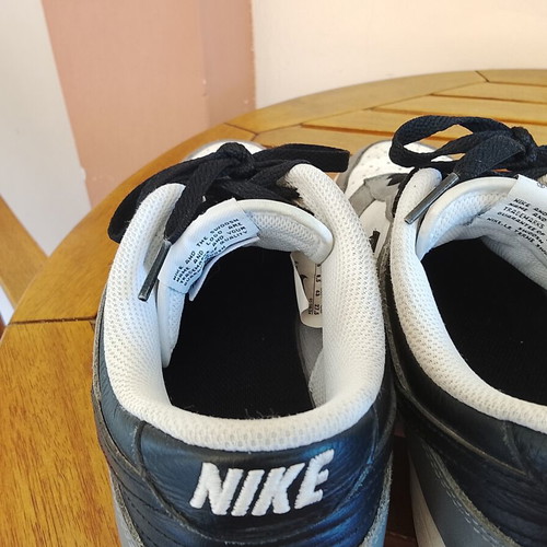 Nike Dunk Low sneakers used, size 43, tricolor white black grey