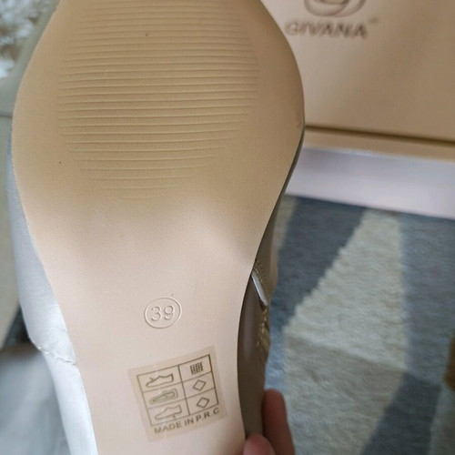 Satin boots new, cream color, size 39