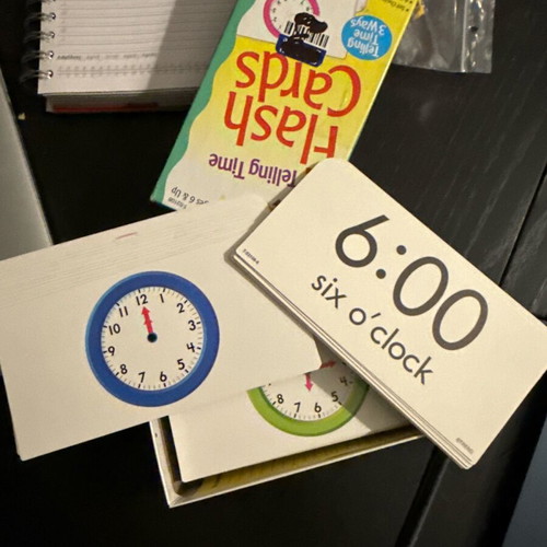 Telling Time Flashcards like new, learning time concepts
