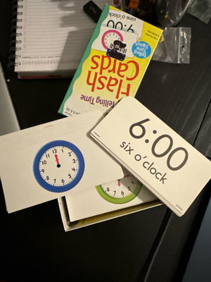 Telling Time Flashcards like new, learning time concepts