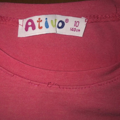 Ativo T-shirt for 10-year-old girls, pink, size 140 cm
