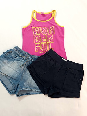 Girls' summer set 3 pieces size 10 years like new