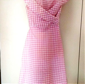Barbie - like Desiree ροζ καρό φόρεμα L