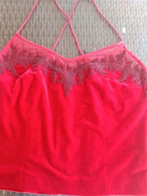 Raxevsky Medium crop top red velvet like new