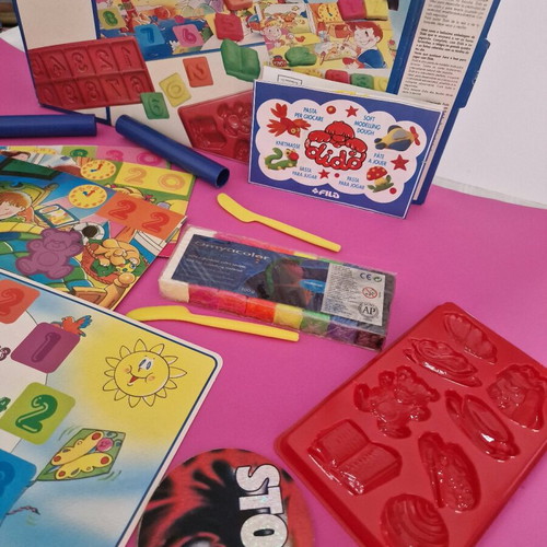 Educational game learn by playing with modeling clay new